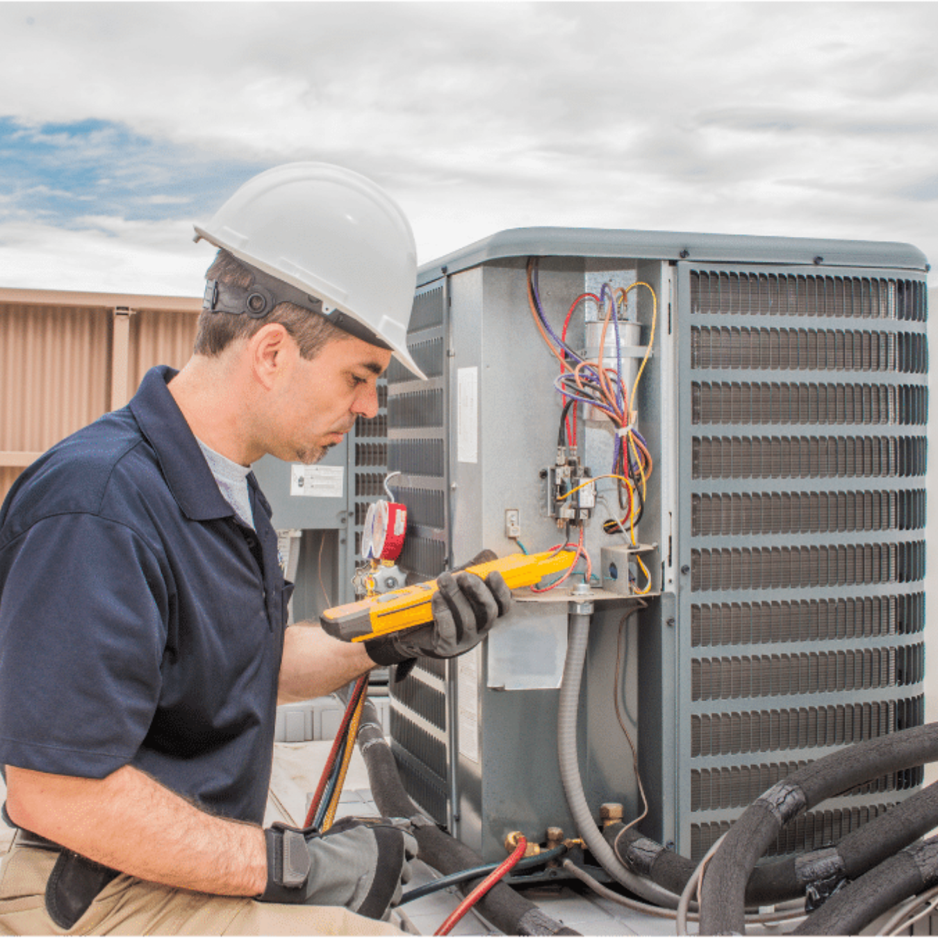 Dunnville Heating & Cooling HVAC technician on a service call in Dunnville, Ontario