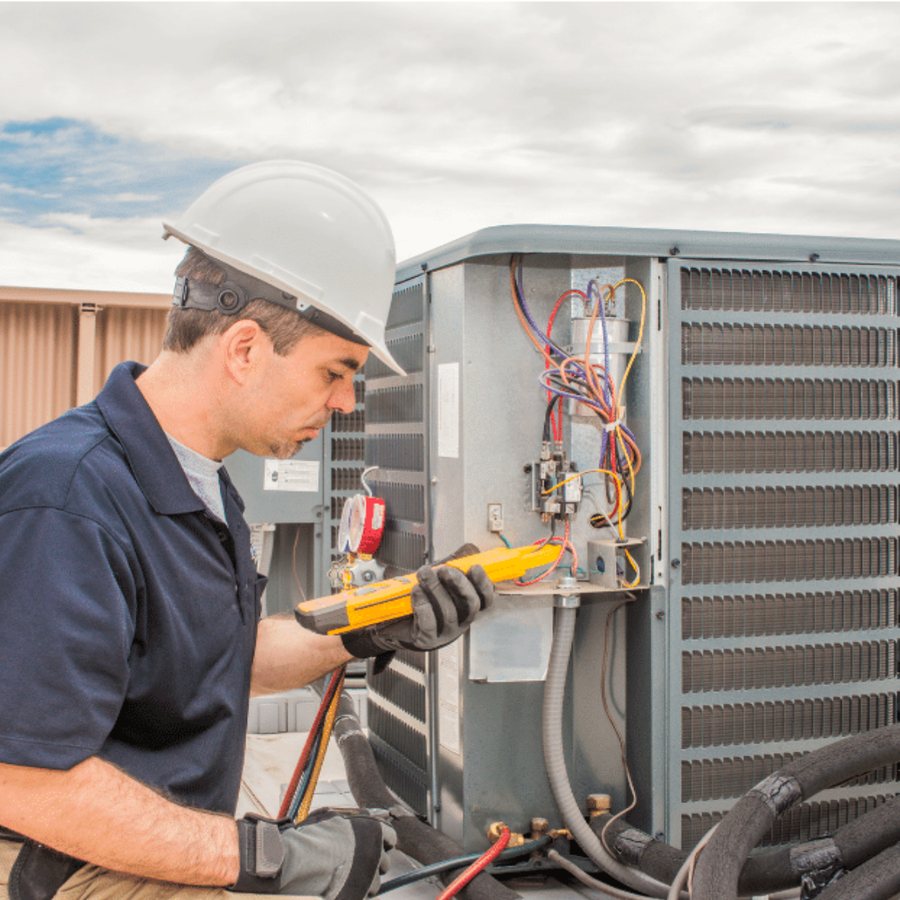 Dunnville Heating & Cooling HVAC technician on a service call in Dunnville, Ontario